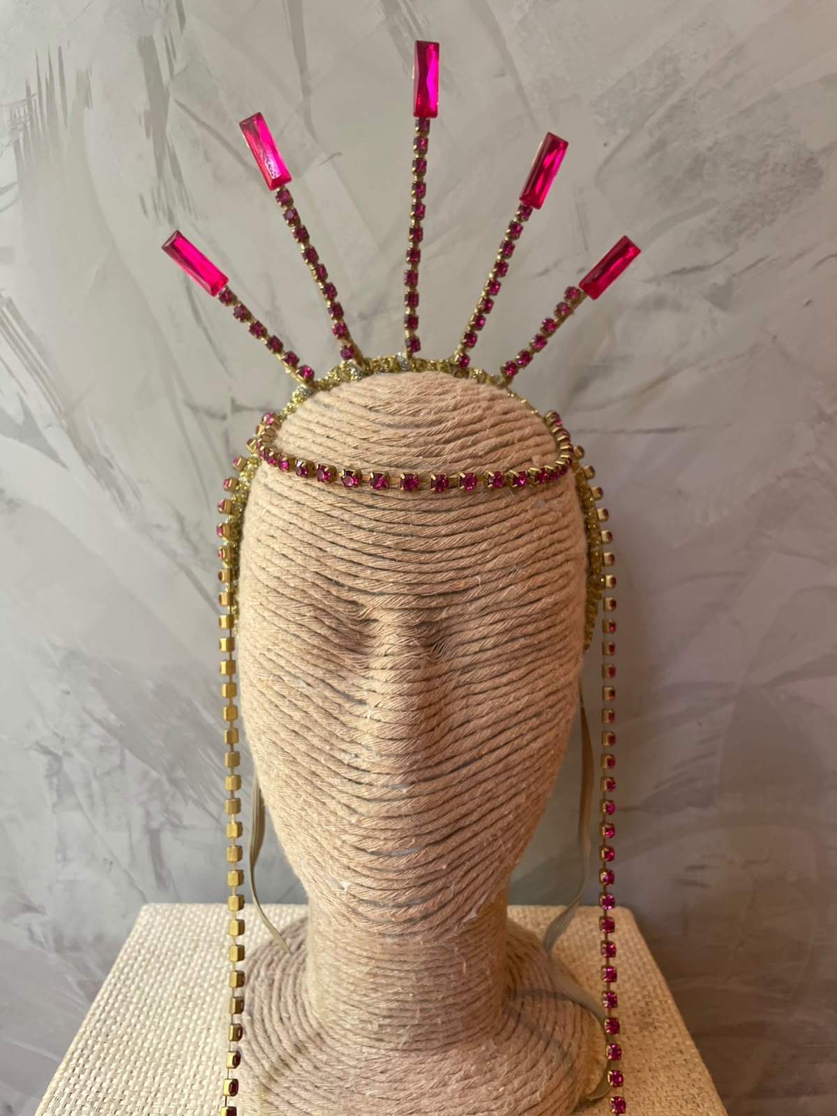 HEADPIECE DROP PINK